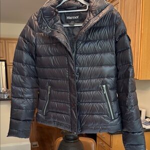 Marmot Black Puffer Jacket Water-Resistant Insulation